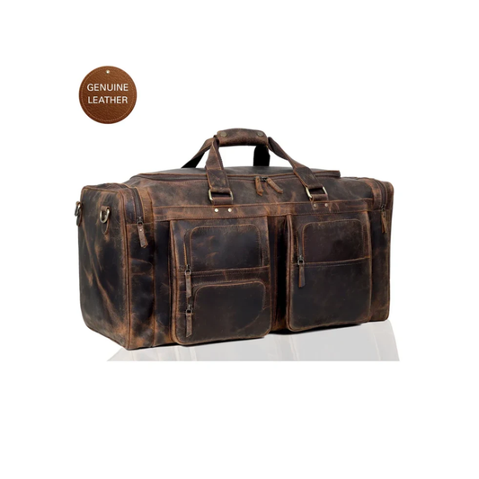 Farm Premium Leather Travel Duffle Bag