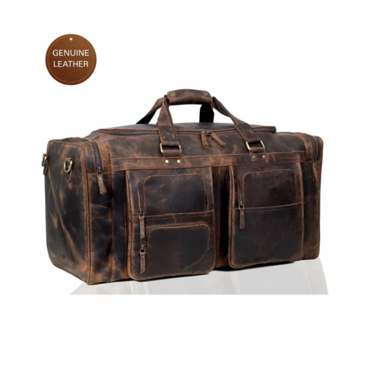 Bozeman Leather Travel Duffle Bag