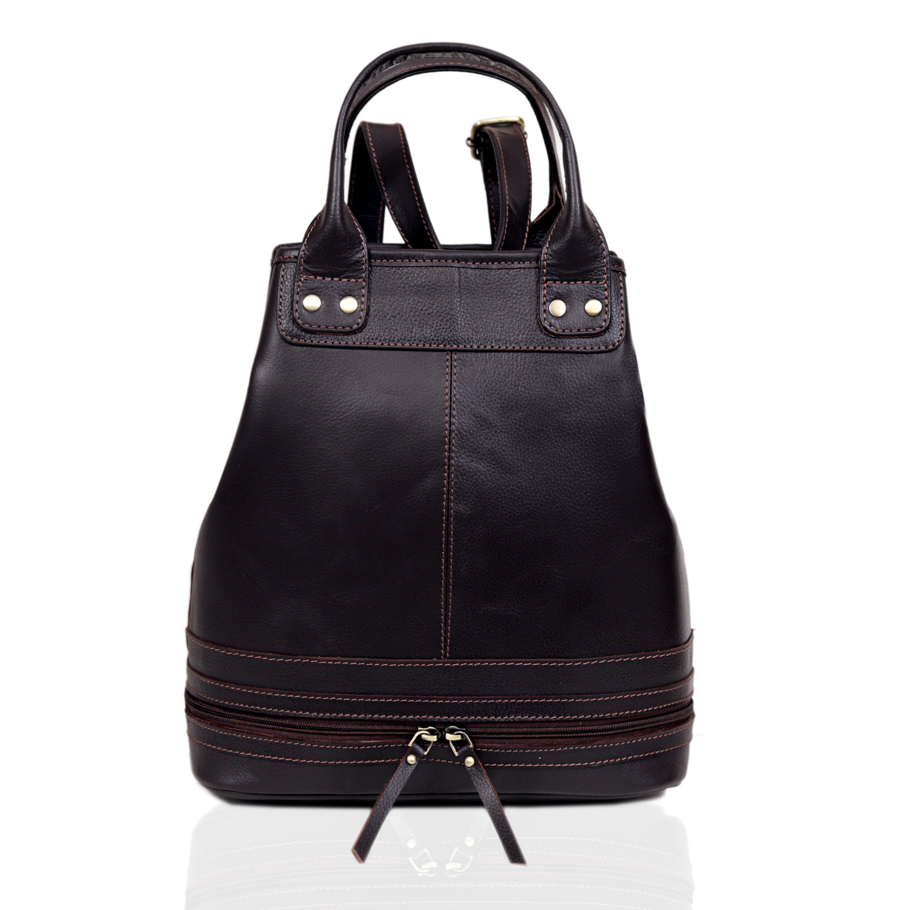 black leather backpack woman vintage Urban Full-Grain Leather Backpack