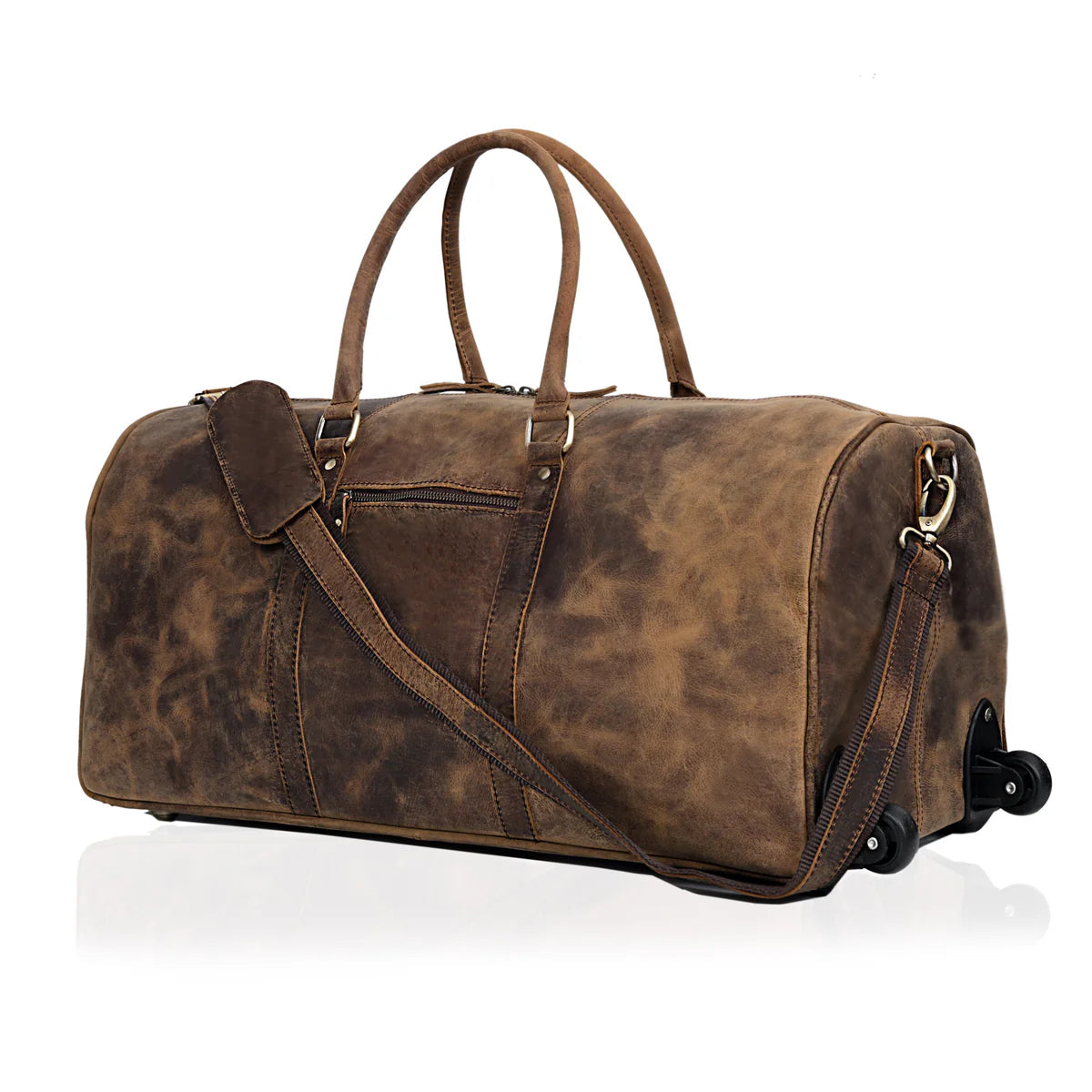 New York Leather Trolley Duffel bag