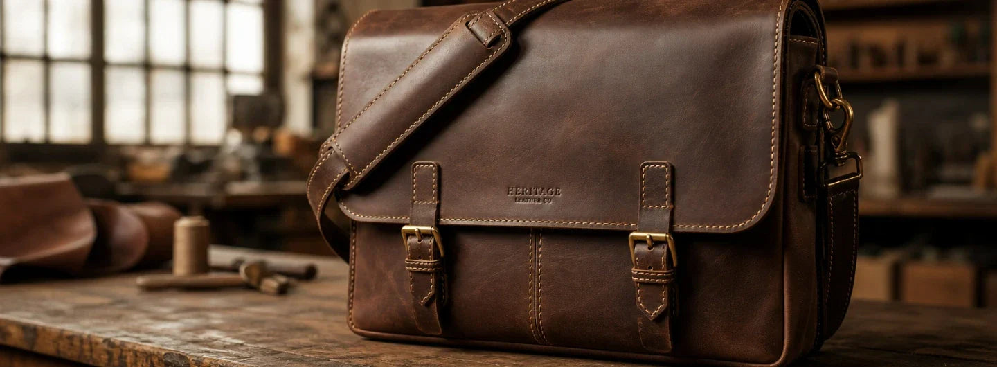 Limited edition collections featuring Brown Leather Messenger Bags