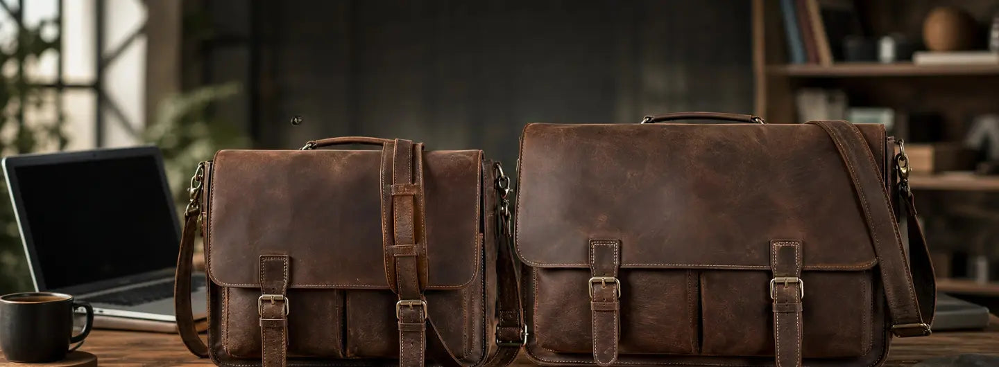 Choosing between 14 Inch and 16 Inch Leather Messenger Bags