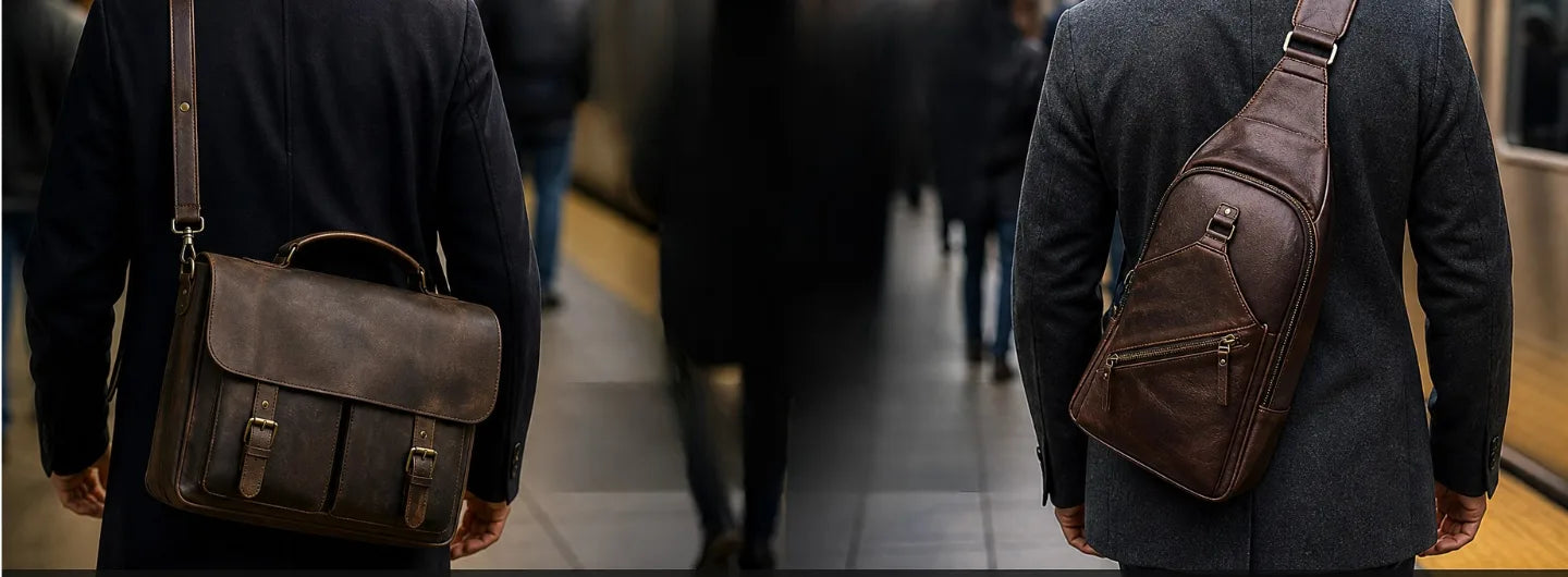 Leather Messenger Bag vs Large Sling Bag: Which Is Better for Urban Commuting