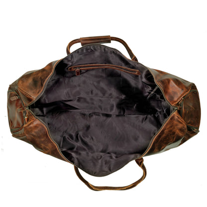 Full Grain Buffalo Leather Duffle Travel Bag