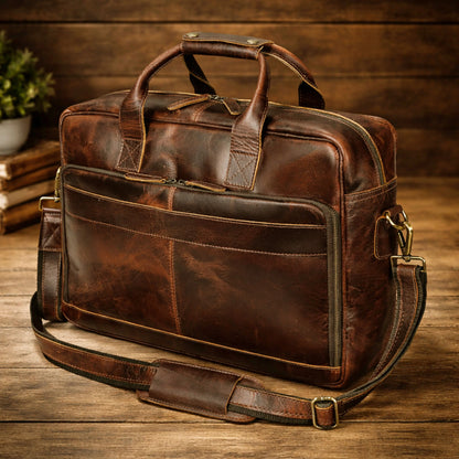 Buffalo Leather Briefcase Bag
