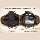 Full Grain Buffalo Leather Duffle Travel Bag