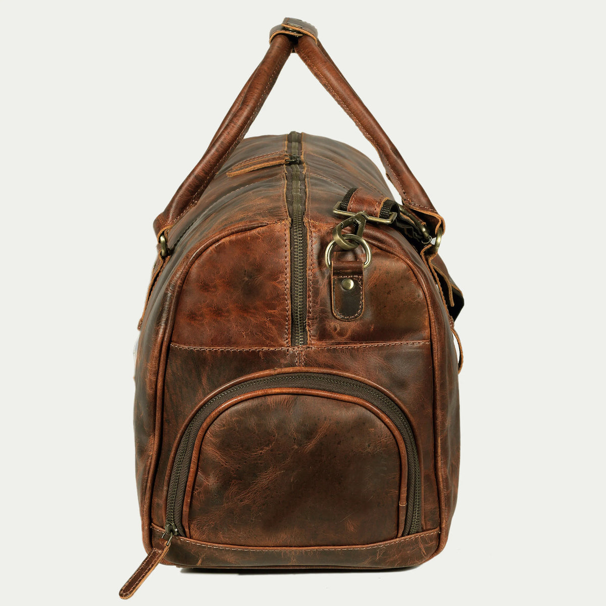 Full Grain Buffalo Leather Duffle Travel Bag