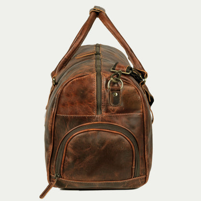 Full Grain Buffalo Leather Duffle Travel Bag