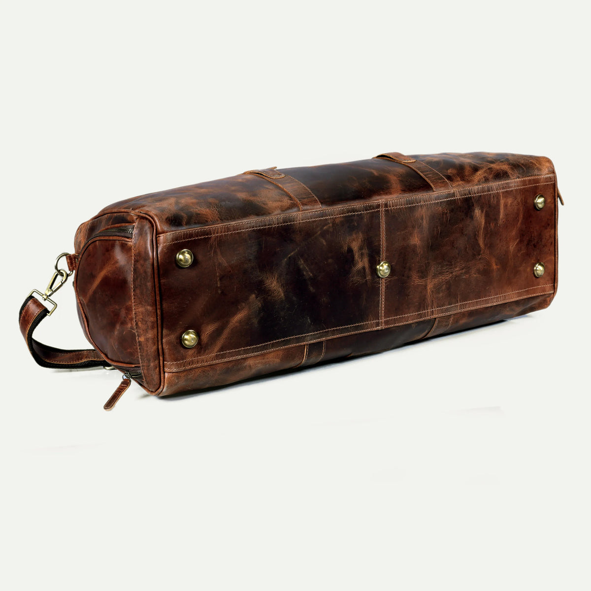 Full Grain Buffalo Leather Duffle Travel Bag