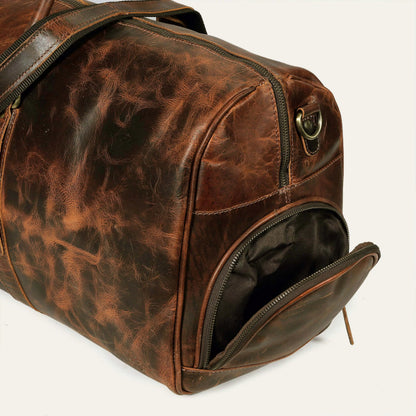 Full Grain Buffalo Leather Duffle Travel Bag