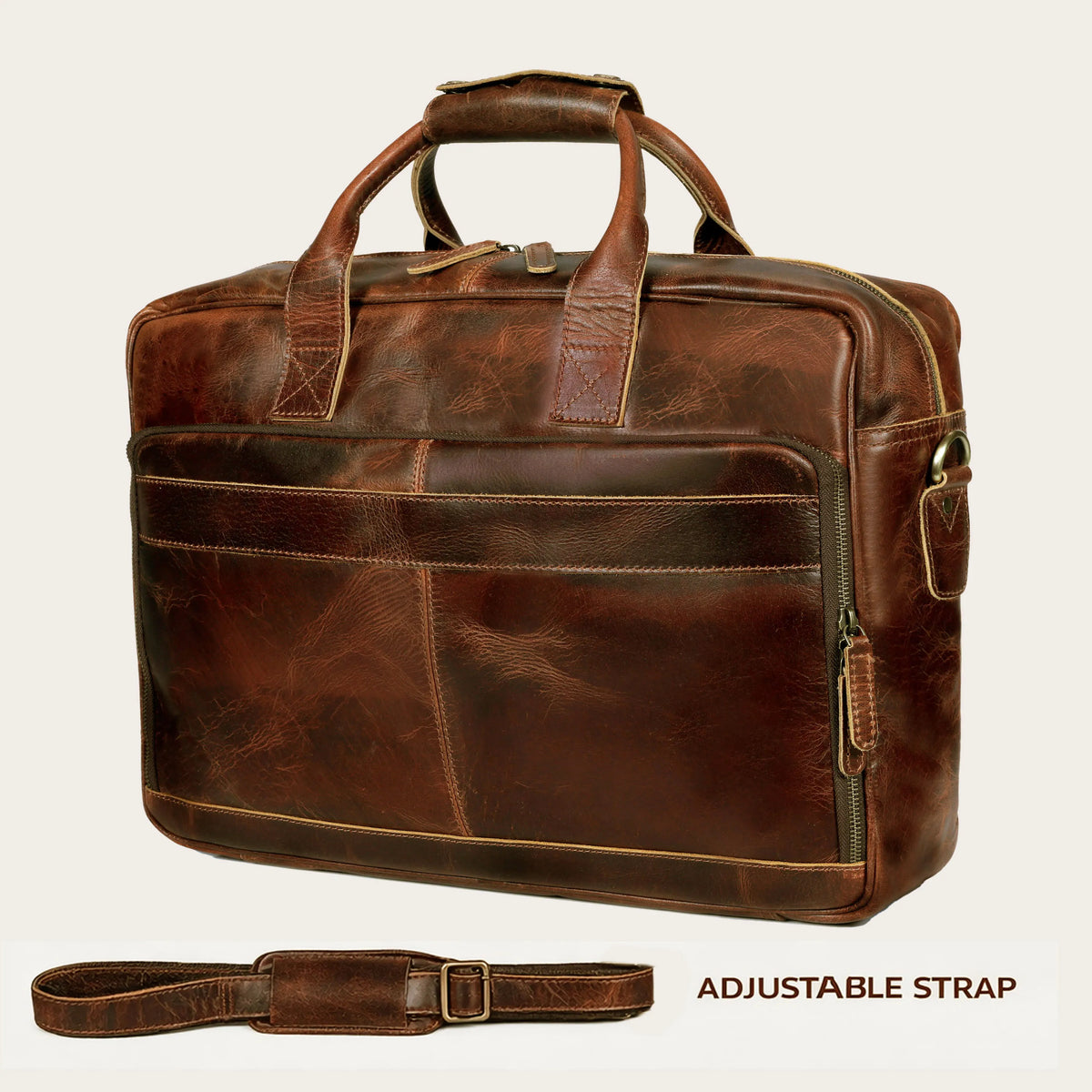 Buffalo Leather Briefcase Bag