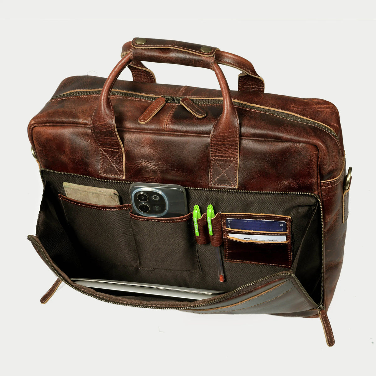 Buffalo Leather Briefcase Bag