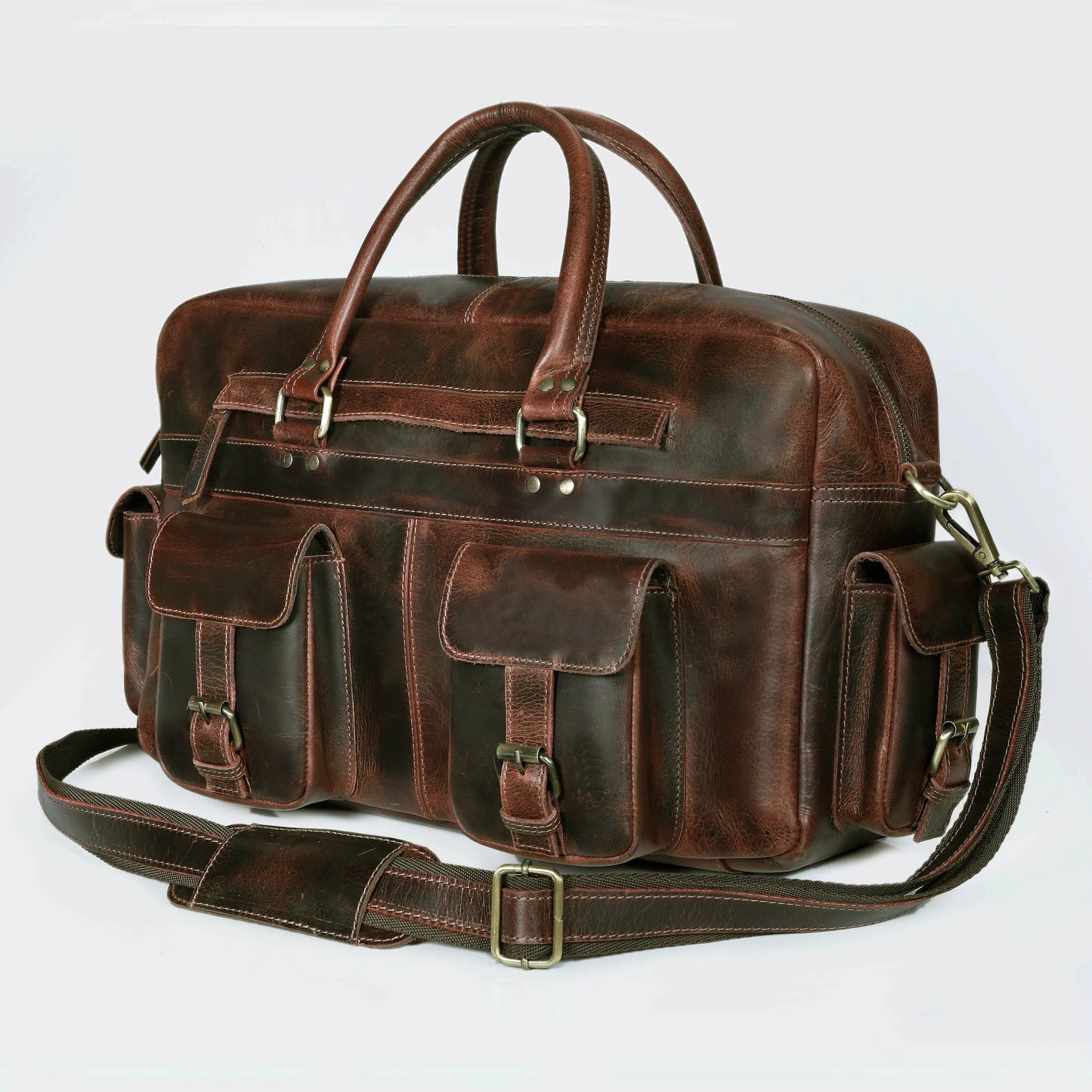 Roosevelt Buffalo Leather Satchel Messenger Bag