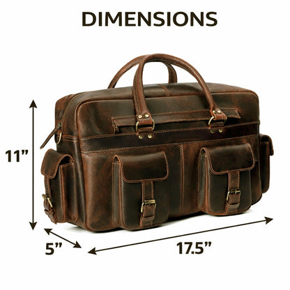 Roosevelt Buffalo Leather Satchel Messenger Bag