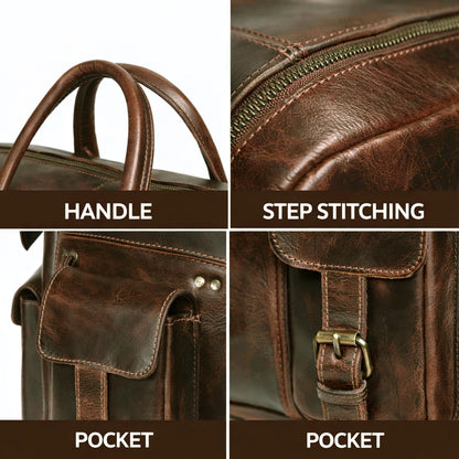Roosevelt Buffalo Leather Satchel Messenger Bag