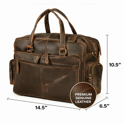 Vintage Retro Buffalo Leather Briefcase