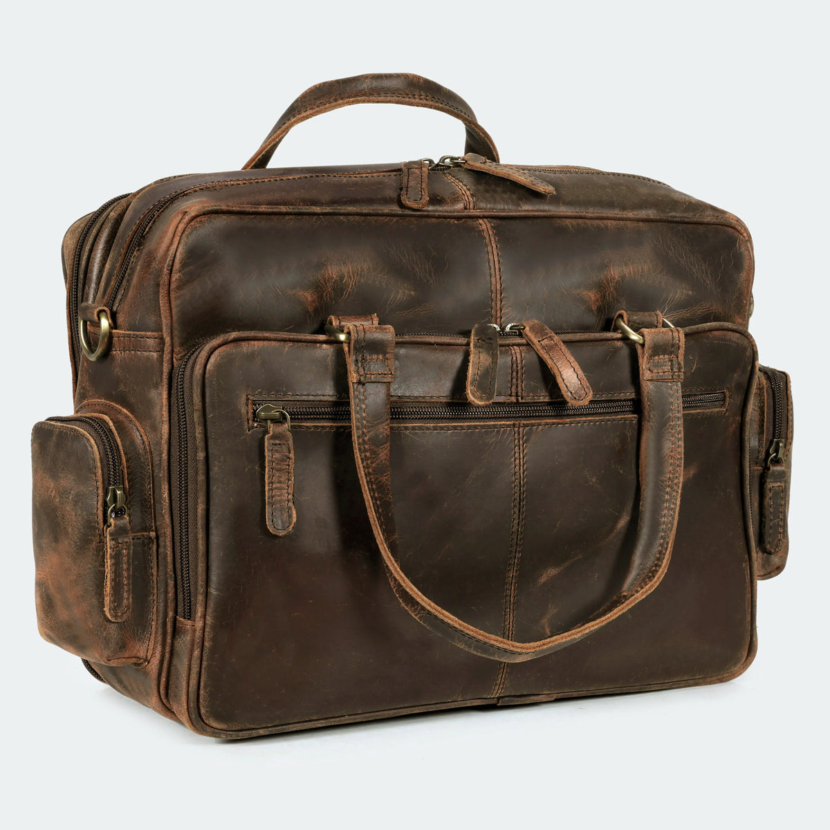 Vintage Retro Buffalo Leather Briefcase