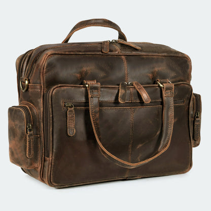 Vintage Retro Buffalo Leather Briefcase