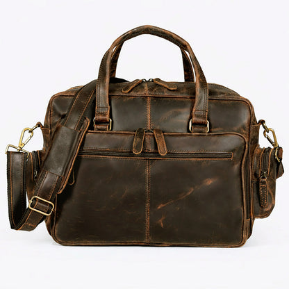 Vintage Retro Buffalo Leather Briefcase