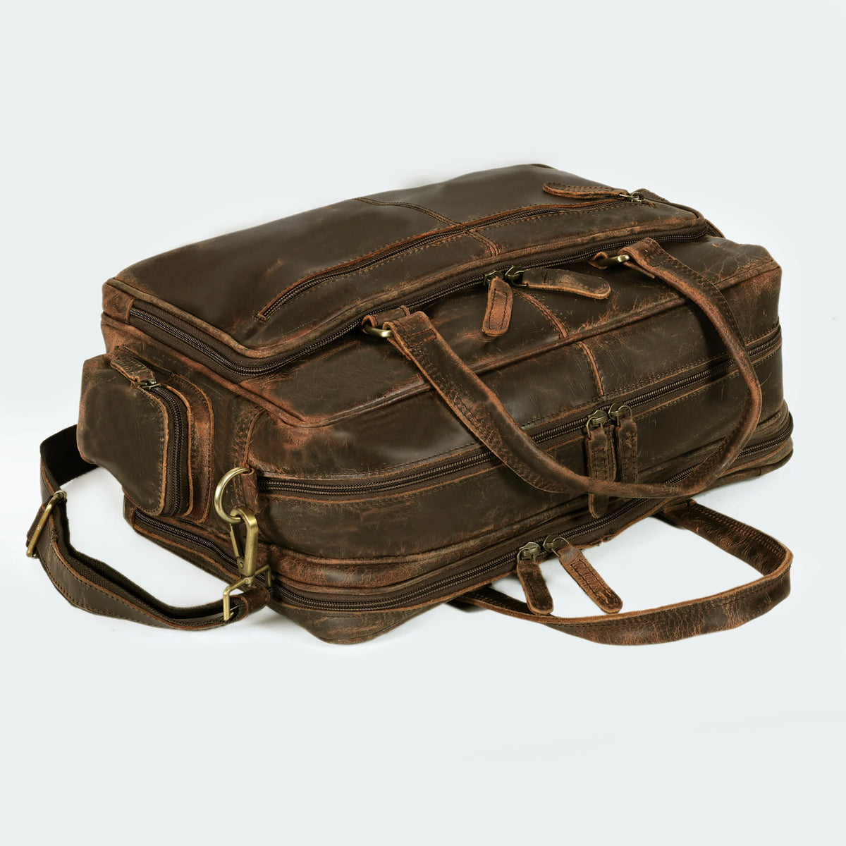 Vintage Retro Buffalo Leather Briefcase
