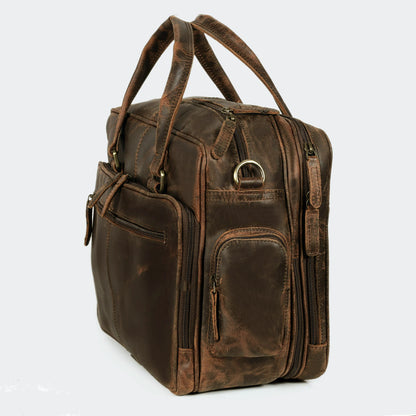 Vintage Retro Buffalo Leather Briefcase