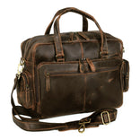 Vintage Retro Buffalo Leather Briefcase