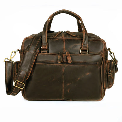 Vintage Retro Buffalo Leather Briefcase