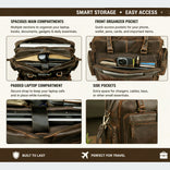 Vintage Retro Buffalo Leather Briefcase
