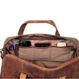 Hudson Leather Weekender Duffel Bag