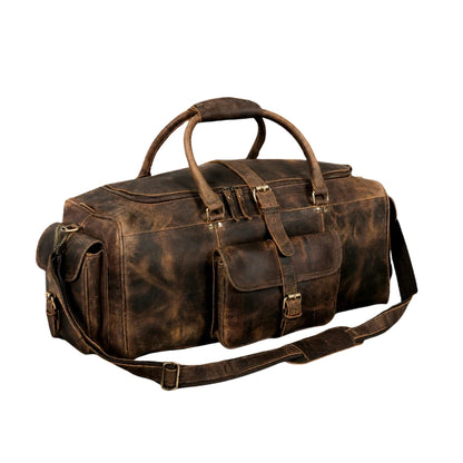 The Frontier Buffalo Leather Duffel