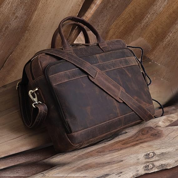 Vintage Leather Briefcase for Men