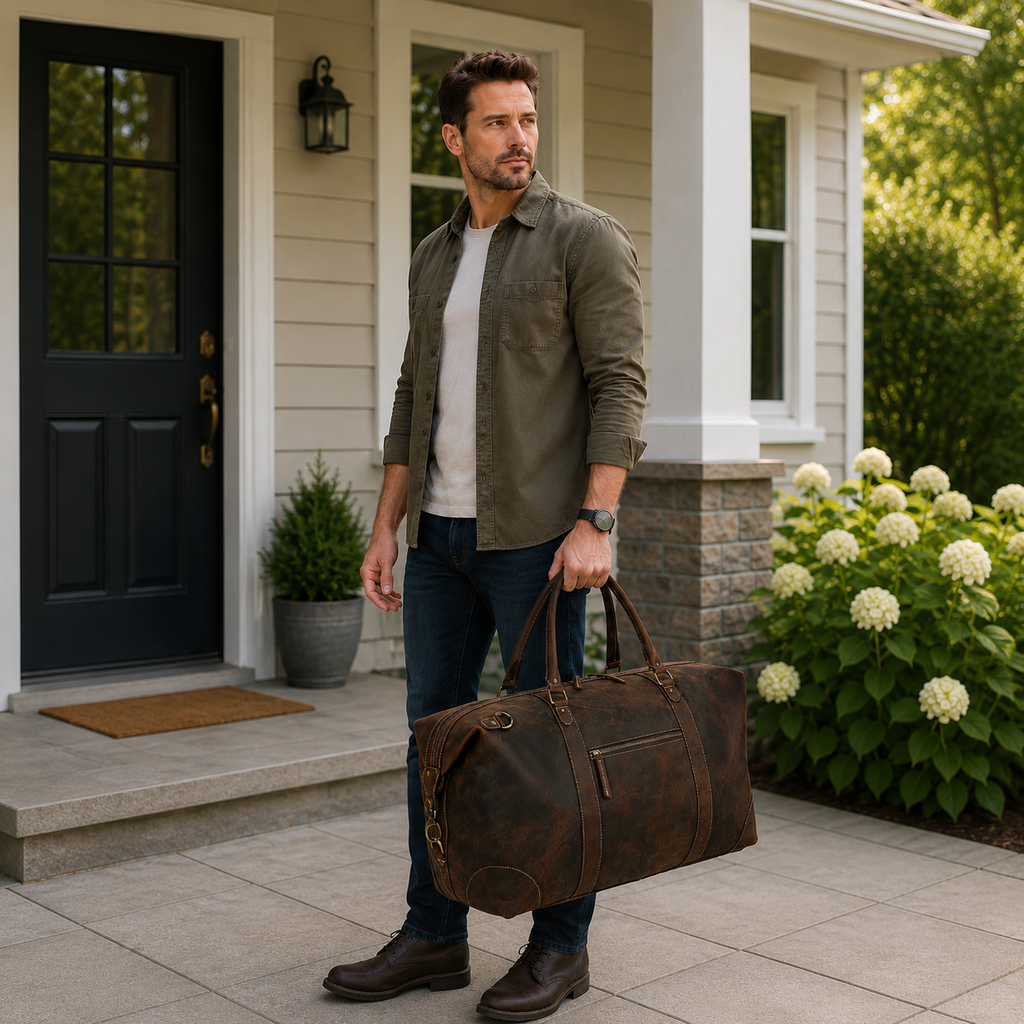 Marshall Vintage Leather Duffel Bag