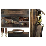 Retro Brown Leather Messenger Bag for Men