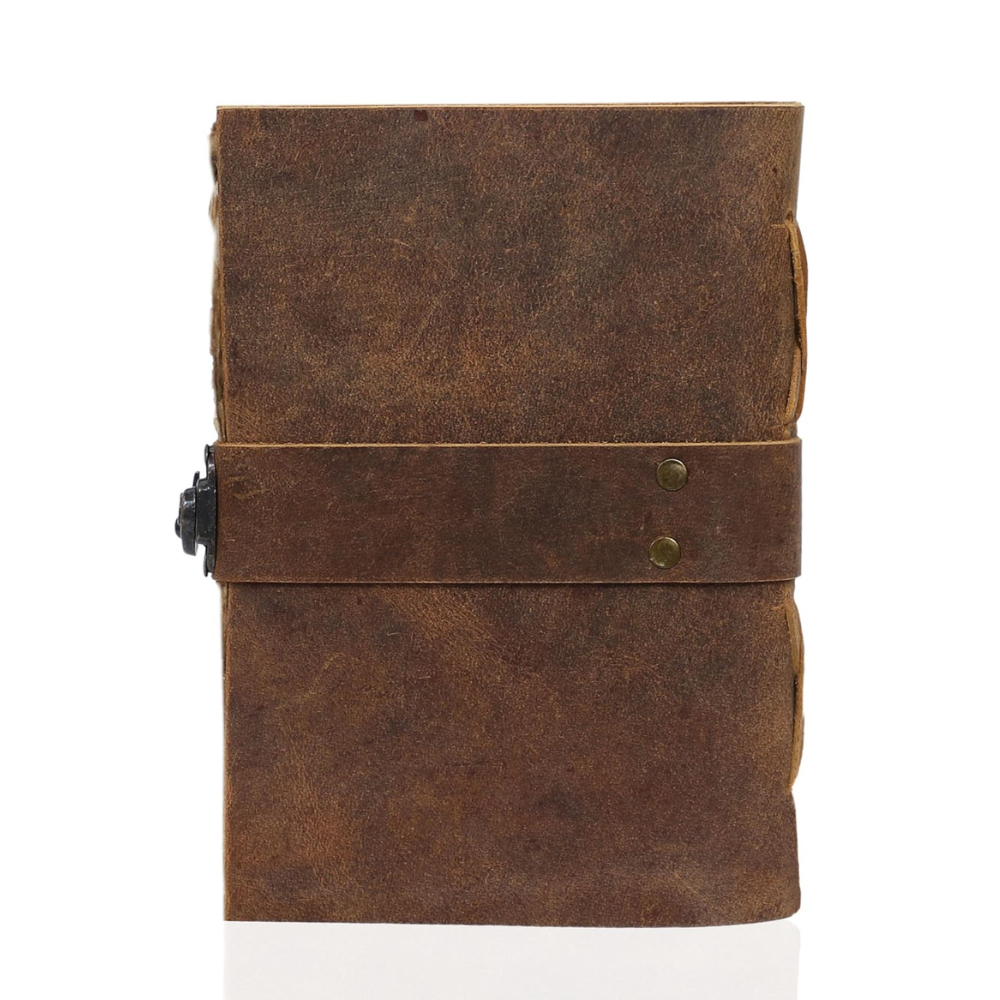 Leather Bound Vintage Journal for Women & Men - Book of Shadows - Lock Closure - 200 Pages