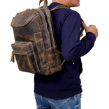 Vintage Leather Backpack For Men 16" Laptop Bag