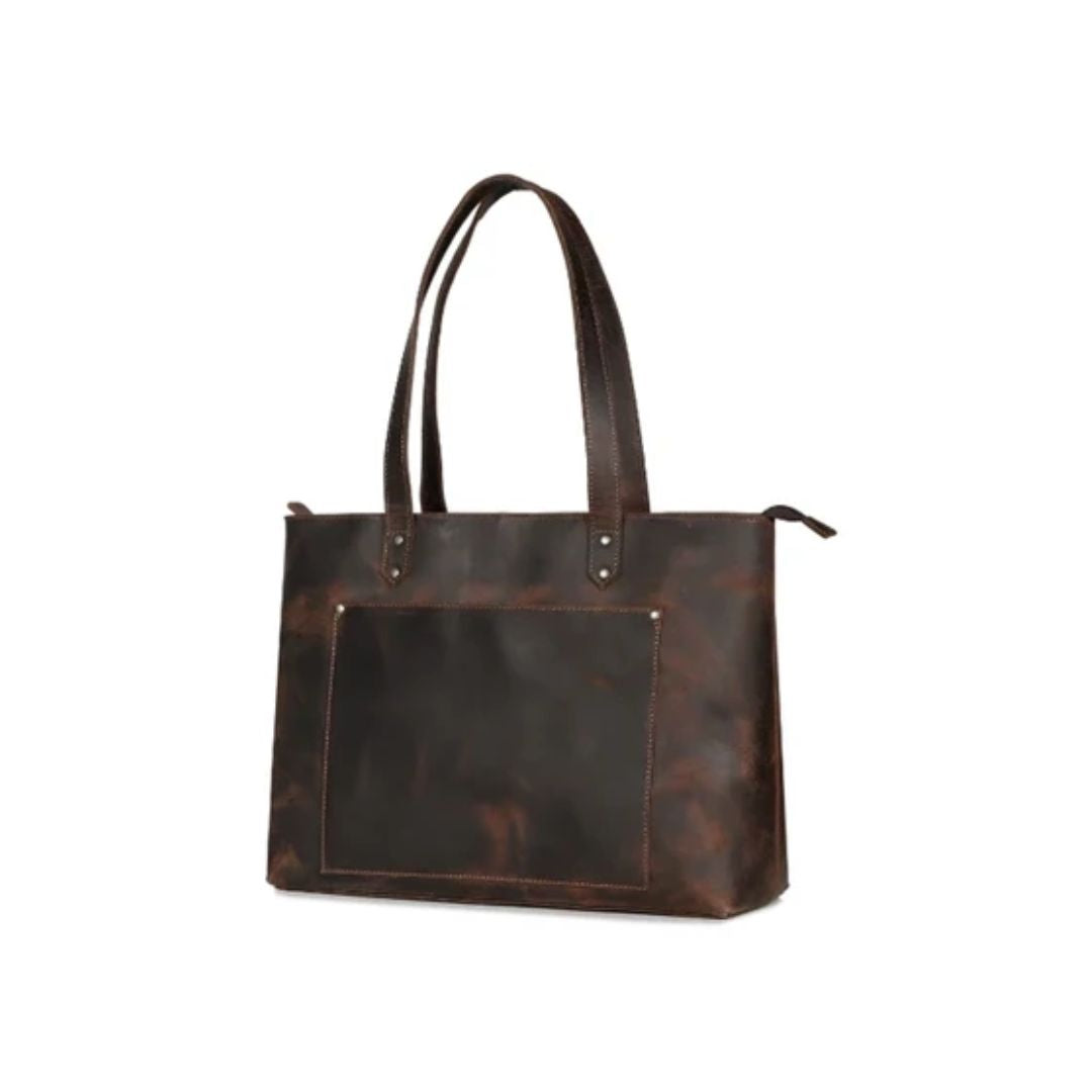 Manhattan Heritage Full Grain Leather Tote Bag