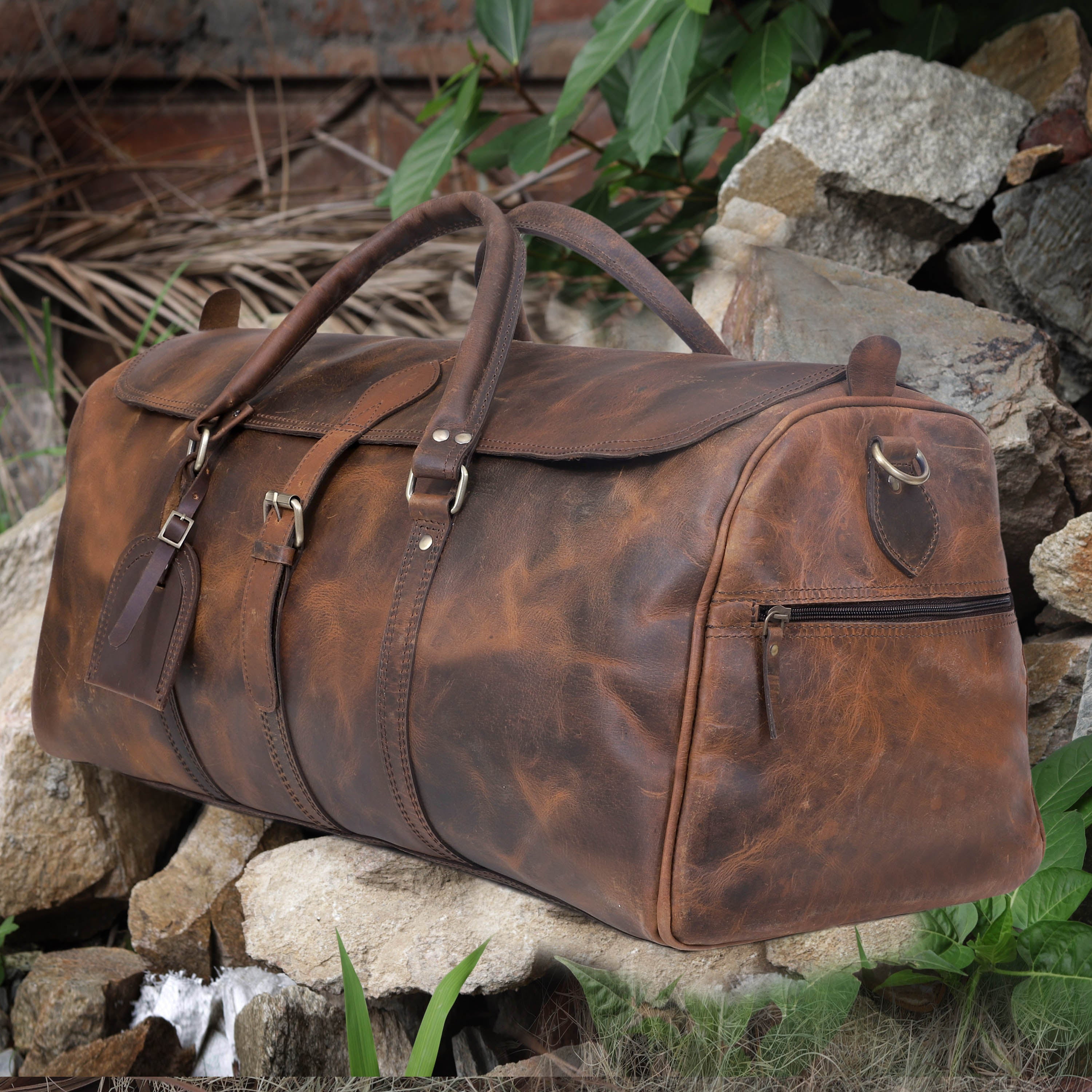Heritage Leather Travel Duffel Bag – Vintage Style, Modern Utility