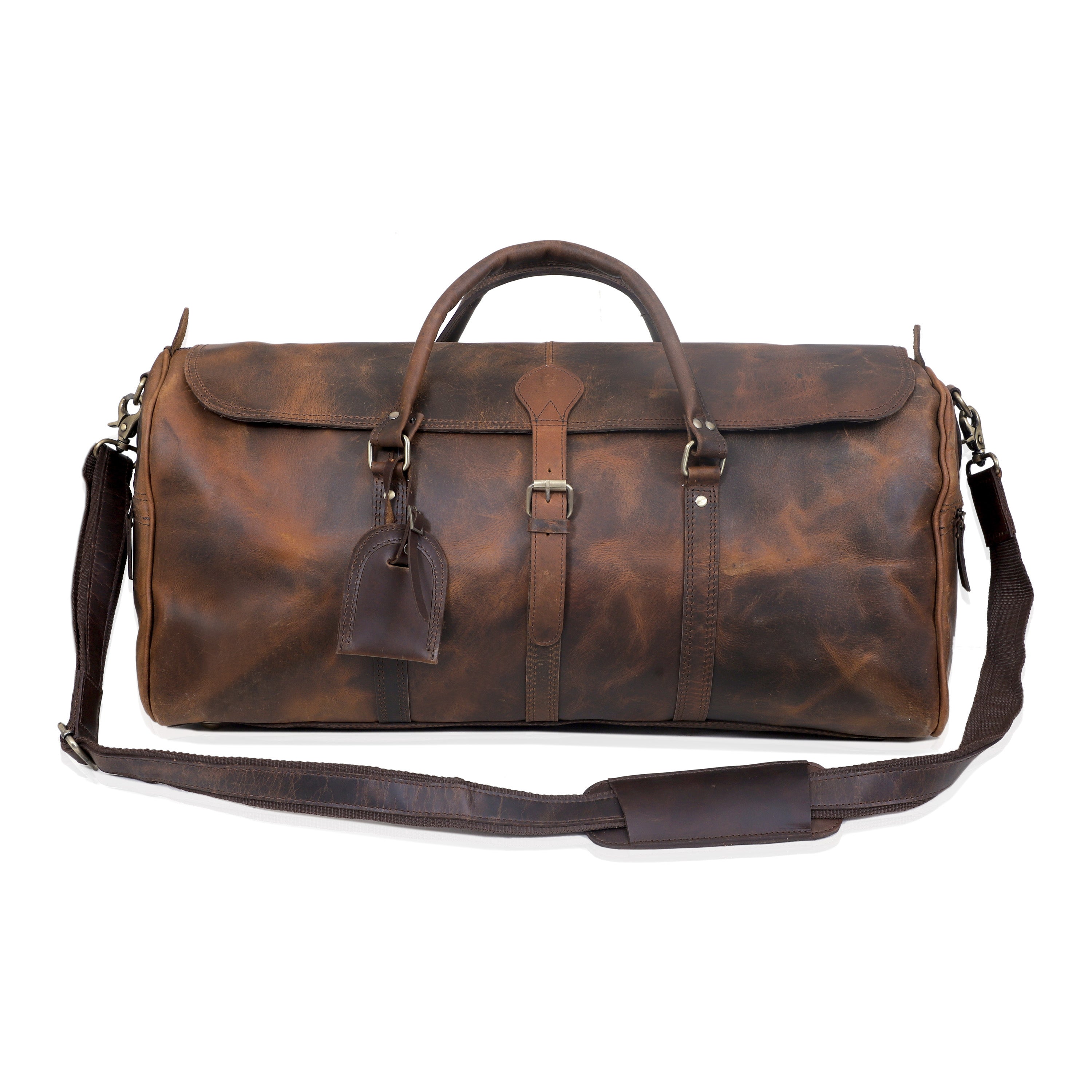 Heritage Leather Travel Duffel Bag – Vintage Style, Modern Utility