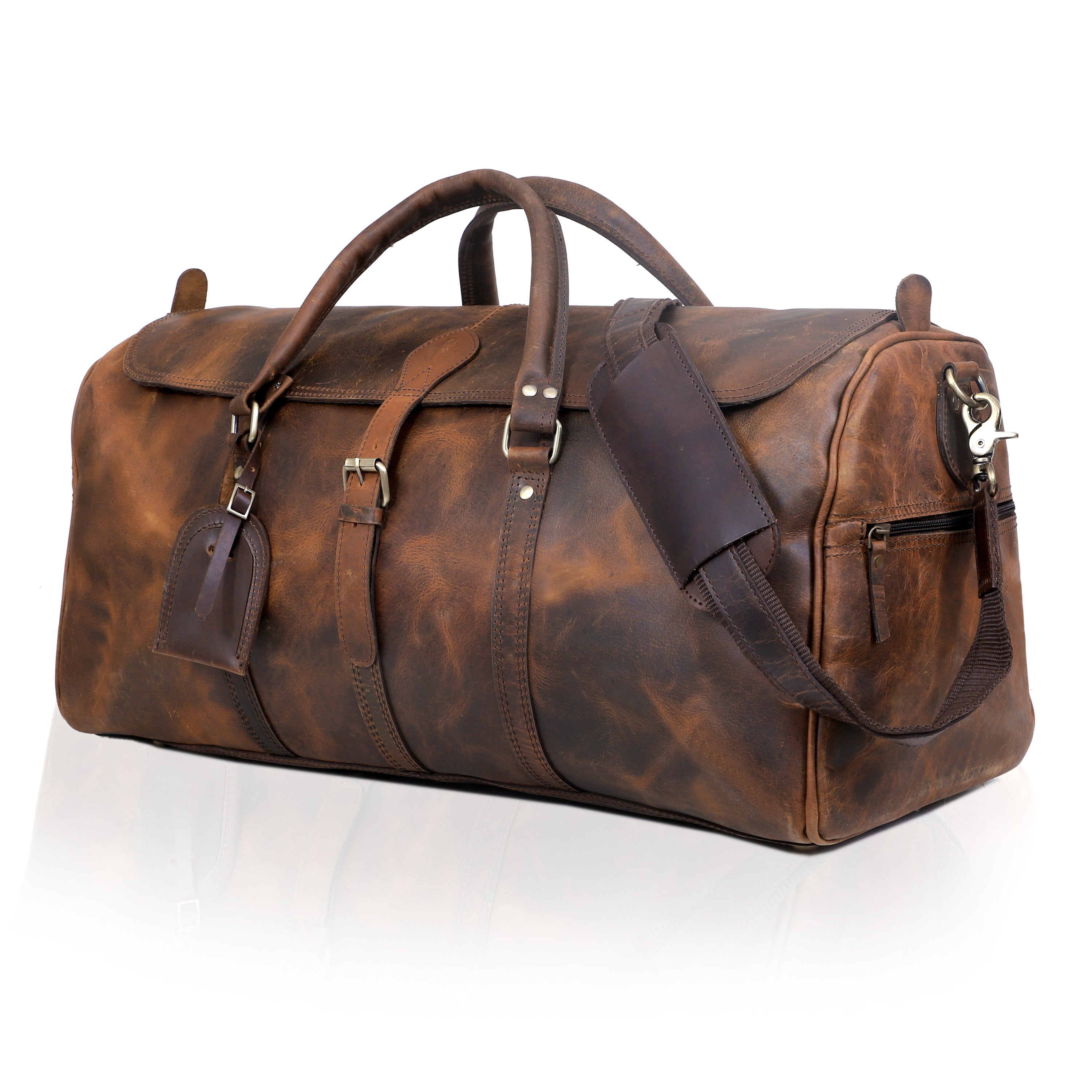 Heritage Leather Travel Duffel Bag – Vintage Style, Modern Utility