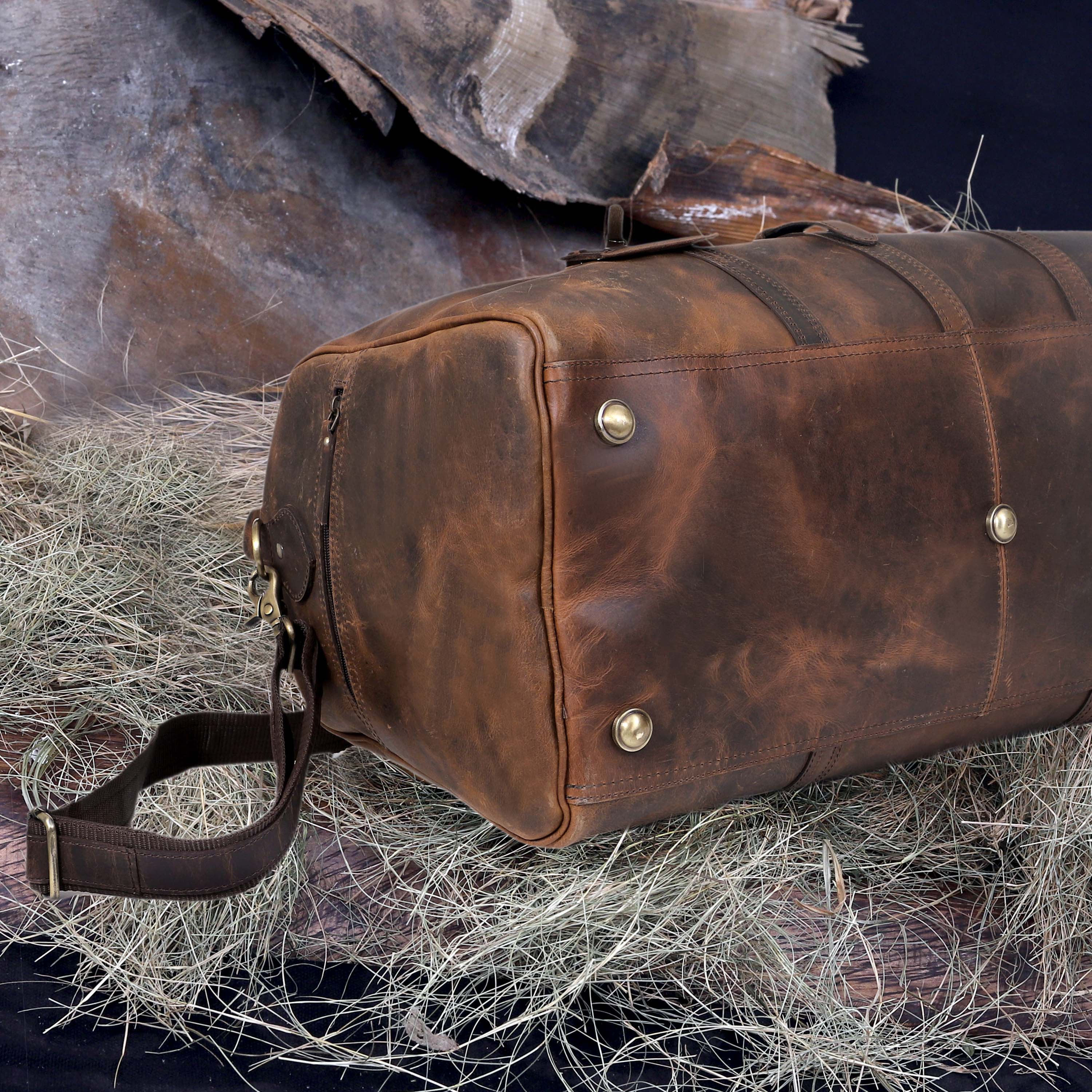 Rugged Nomad Leather Duffel – Built for the Both for Men and Women