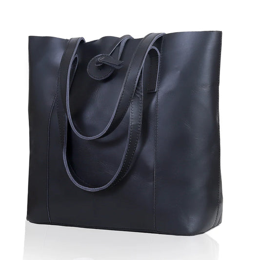 Montana Buffalo Black Leather Tote Bag