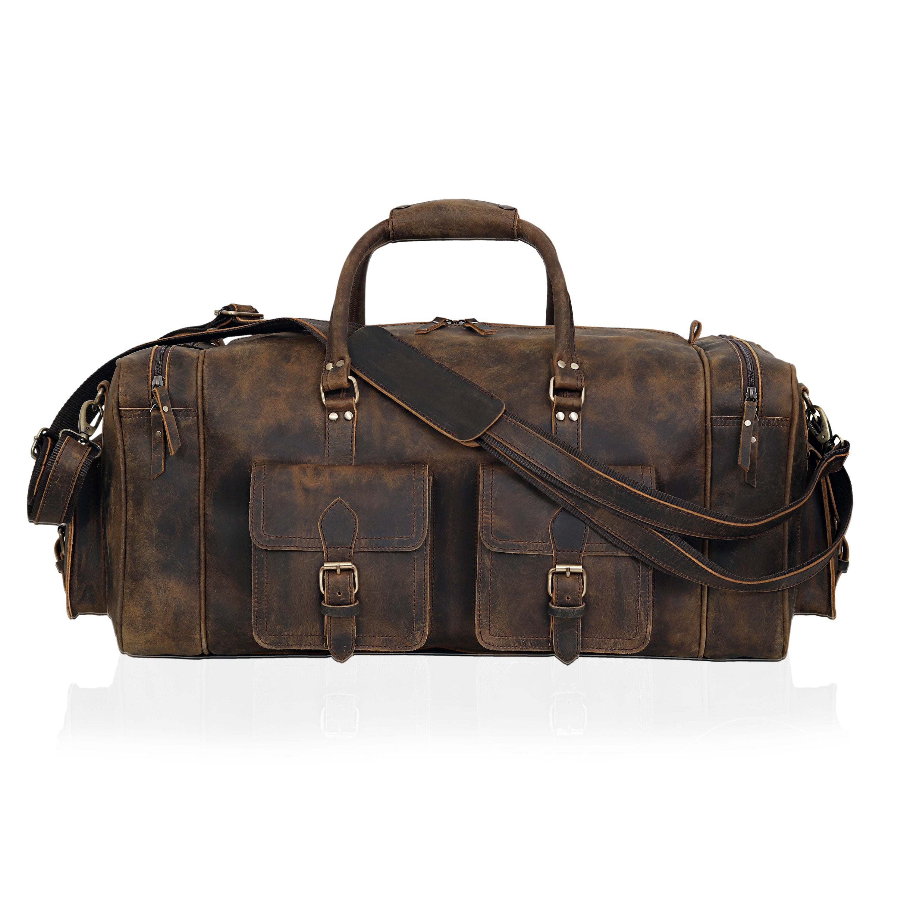 Rugged Nomad Leather Duffel – Built for the Both for Men and Women