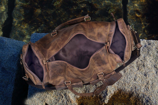 Rugged Nomad Leather Duffel – Built for the Both for Men and Women