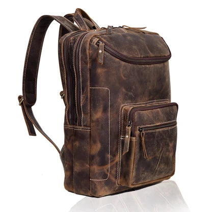 Dylan Vintage Leather Backpack with Laptop Compartment