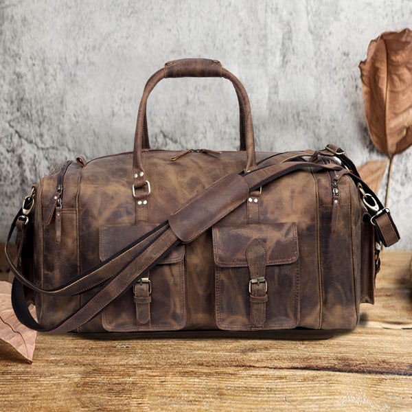 Rugged Nomad Leather Duffel – Built for the Both for Men and Women