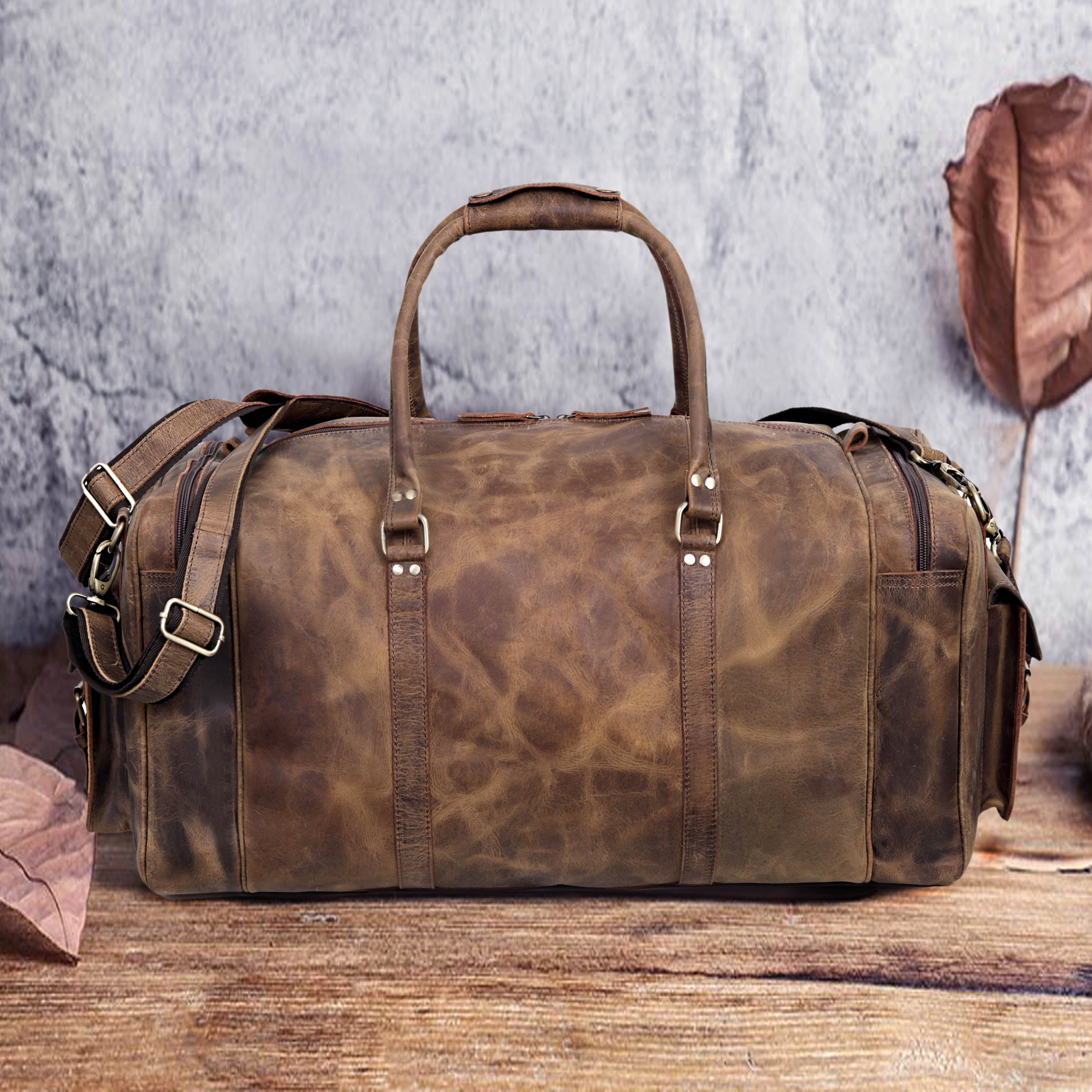 Rugged Nomad Leather Duffel – Built for the Both for Men and Women