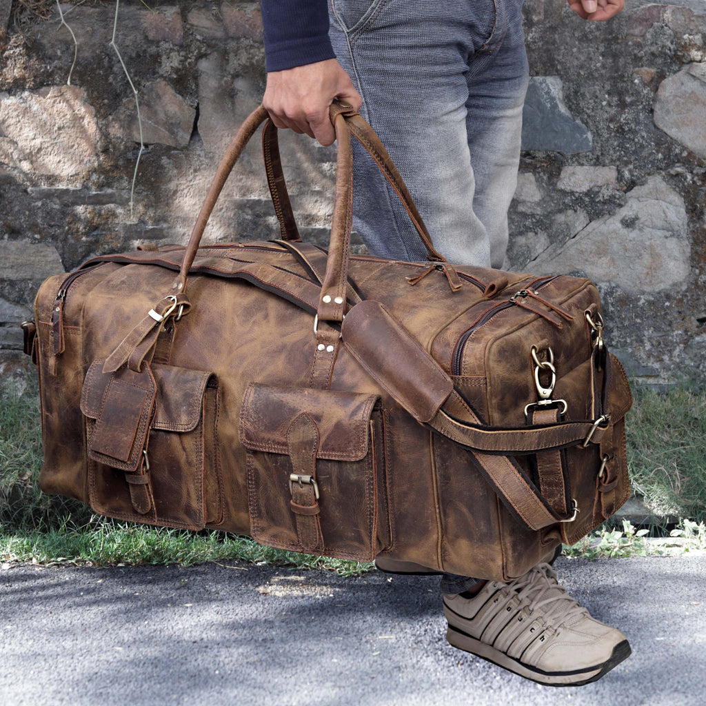 Rugged Nomad Leather Duffel – Built for the Both for Men and Women