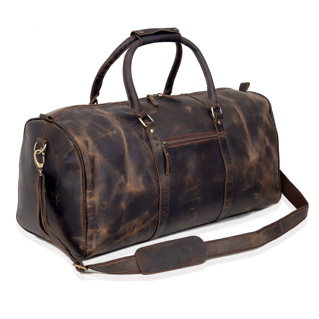 The Outlander Duffel Bag - Genuine Full-Grain Leather Travel Bag