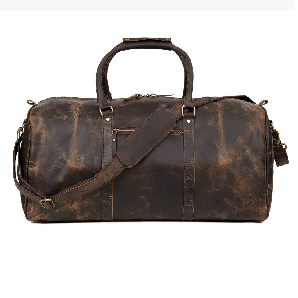 The Outlander Duffel Bag - Genuine Full-Grain Leather Travel Bag