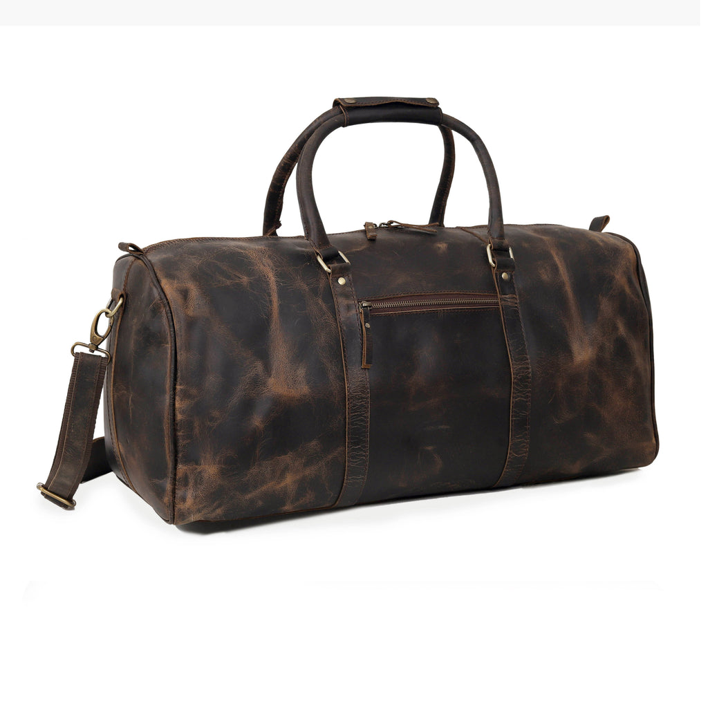 The Outlander Duffel Bag - Genuine Full-Grain Leather Travel Bag